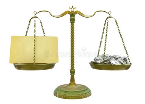 Antique Gold Brass Balance Scales Isolated On White Background 3d