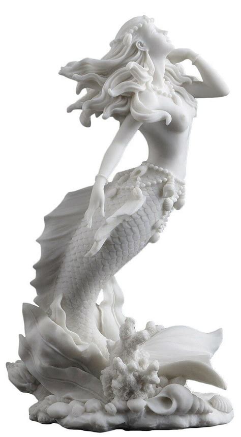 Mermaid Rising From Sea Statue Sculpture Figurine Mermaid Statues