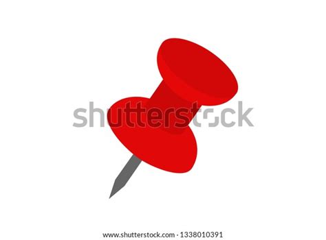 Red Push Pins Thumbtack Isolated Vector Stock Vector Royalty Free
