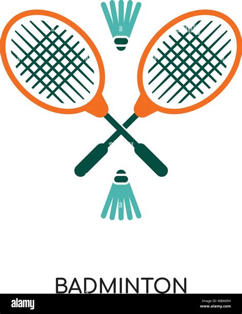 Badminton Logo Design Isolated On White Background For Your Web Mobile