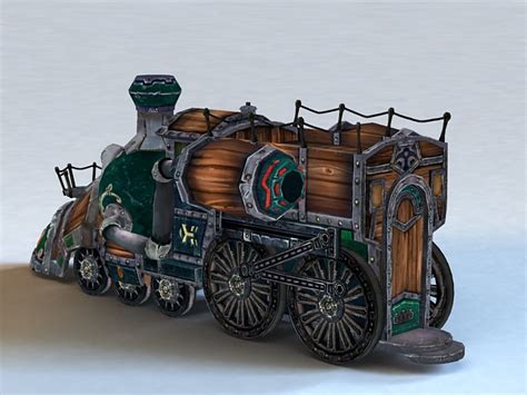 Steampunk Train 3d Model 3ds Max Files Free Download Modeling 38482
