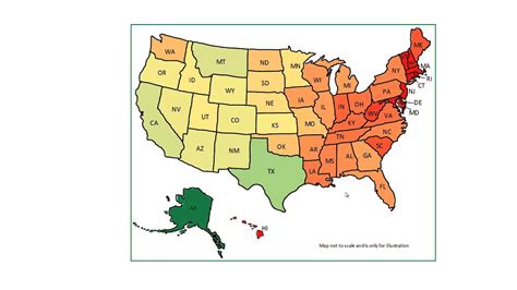 Us Geographic State Heat Map Excel Template Youtube
