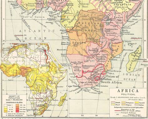 Colonial Africa Political Map 1935 Travel Adventure Maps For Home Decor