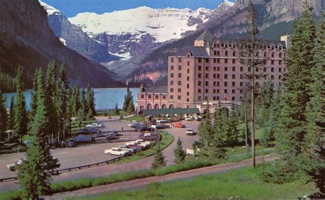 1960s The Entrance To Lake Louise Chateau In Canada Postcard Hagins
