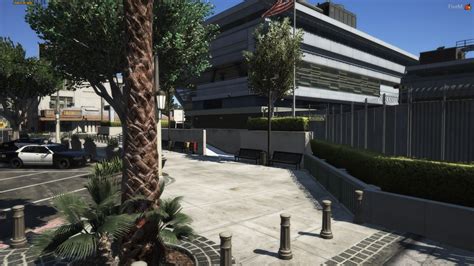 Mission Row Police Station Exterior Modded Fivem Sp Gta 5 Mods
