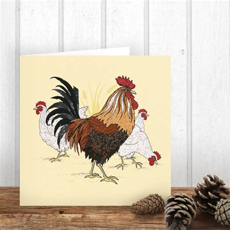 Chickens Card By Hipster Spinster