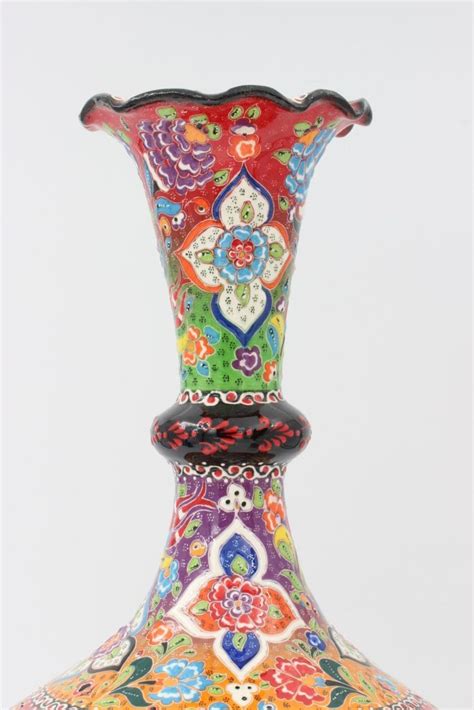 Absolutely Stunning Cm Hand Made Turkish Ceramic Tear Vase Colourful