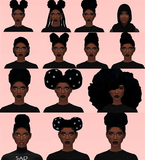 Maxis Match Jet Black Recolors Sims 4 Black Hair Sims Hair Sims 4