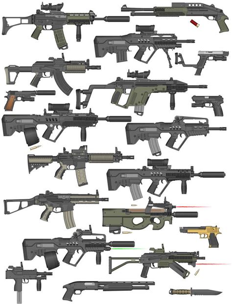 My Armory By Pedrokomando Guns Drawing Weapon Concept Art Military Guns