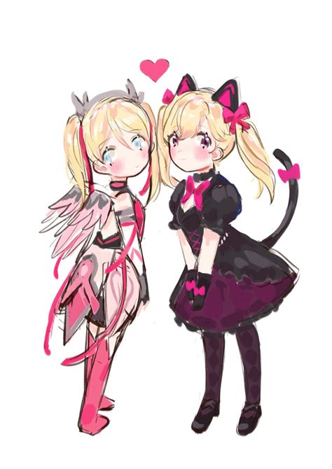 Dva Mercy Black Cat Dva And Pink Mercy Overwatch