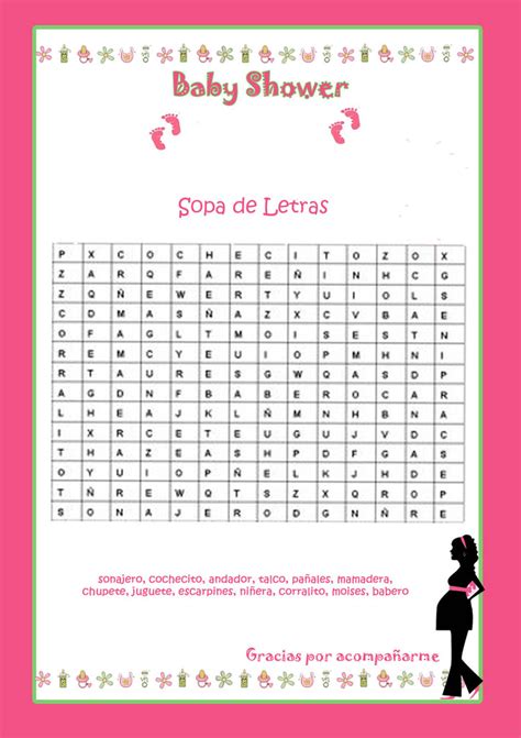 Kit juegos baby shower color rosa. Juegos para baby shower en español niña - Imagui