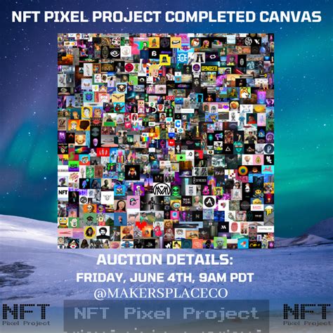 NFT Pixel Project Completed Canvas Auction: 1 Million Pixels! | Pro ...