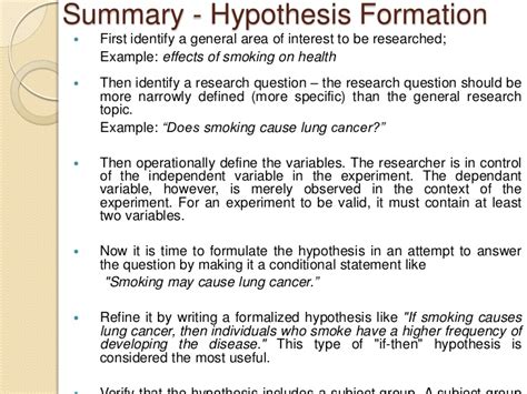 Every research paper has a research summary. HYPOTHESIS EXAMPLES - alisen berde