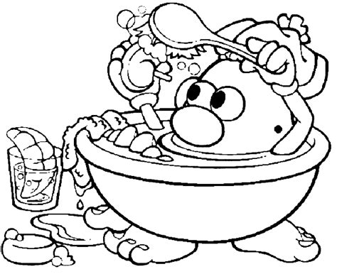 Search through 623,989 free printable colorings at getcolorings. Mr. Potato Coloring Pages : Cooking and Bathing