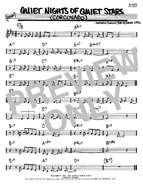 Quiet Nights Of Quiet Stars Corcovado Sheet Music Direct