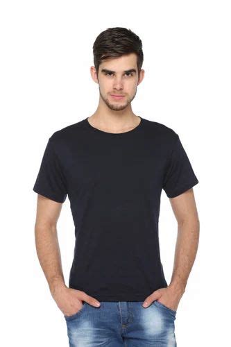 Cotton Casual Wear Mens Round Neck T Shirts Size S To Xxl At Rs
