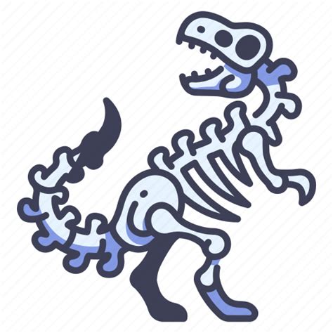 Ancient Bone Dino Dinosaur Fossil Museum Skeleton Icon