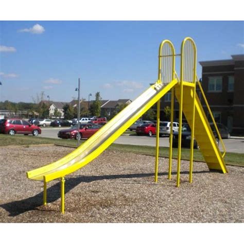 38975 D Series Freestanding Stainless Steel Wave Slide 8 Foot Deck