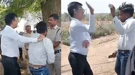 Sdm Slapped Youth In Gwalior After Arguement Video Viral हैंडपंप पर