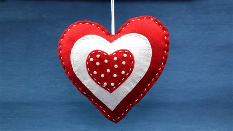 Valentine Crafts Diy Valentine Decoration Ideas Felt Heart Hangings