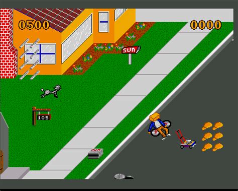 Screenshot Of Paperboy Amiga 1984 Mobygames
