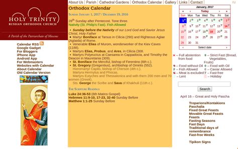 An Online Orthodox Calendar Orthodox In Malaysia