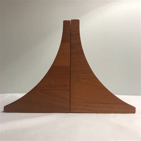 Danish Modern Wood Bookends A Pair Chairish