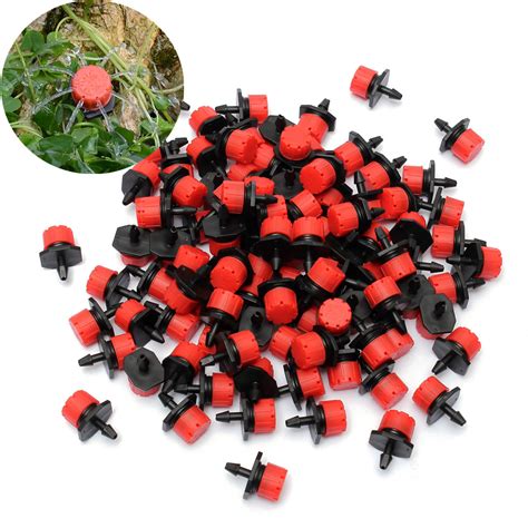 100pcs Adjustable Micro Drip Irrigation Watering Emitter Drippers 2 5 X