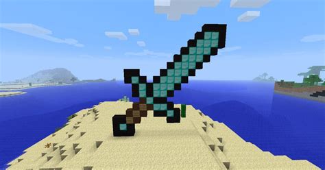 Diamond Sword Pixel Art Minecraft Project