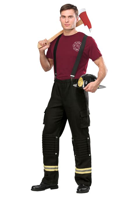 Fire Captain Costume For Men Adult Uniform Costumes