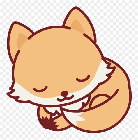 Sleeping Nerdy Fox Kawaii Cute Fox Drawing Clipart 3321162