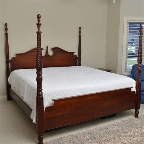 Pennsylvania House Cherry Four Poster King Size Bed Ebth