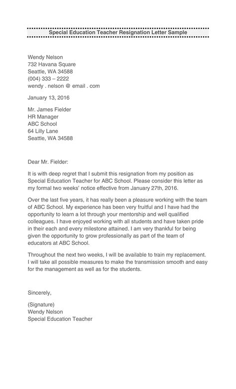 Formal Resignation Letter Template Word Free Download