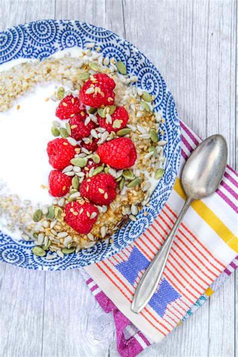 Steel Cut Oats With Coconut Milk Berries And Seeds Foodfash