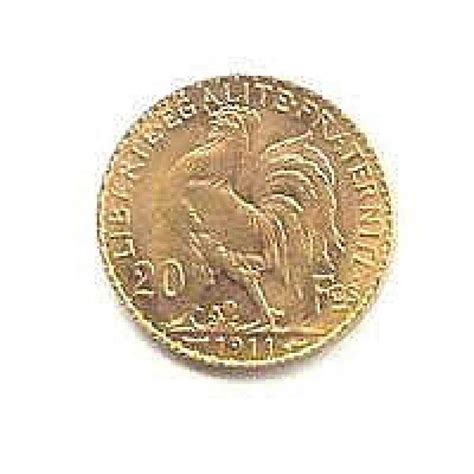 French 20 Franc Rooster Gold Coin 1901 1914