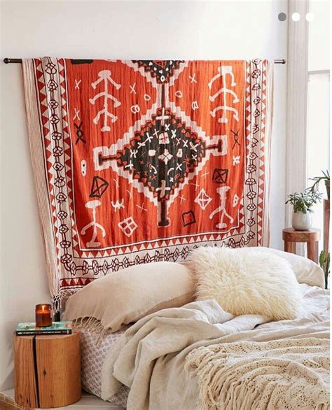 Tapestry Headboard Photo Bohemian Bedroom Decor