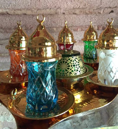 LUXURIOUS TURKISH TEA SET HANDMADE COPPER By Grandbazaarshopping