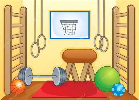 Free Vector Cartoon Background Of Home Gym With Window Atelier Yuwa