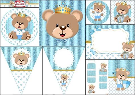 Kit De Osito Príncipe Para Imprimir Gratis Boy Baby Shower Ideas