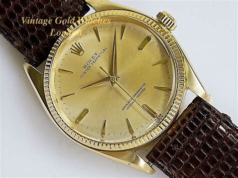 Rolex Oyster Perpetual Ct Original Unrestored Dial Vintage Gold Watches