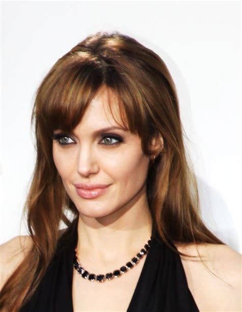 Top Celebrity Fringe Hairstyles Zesty Fashion Angelina Jolie Hair