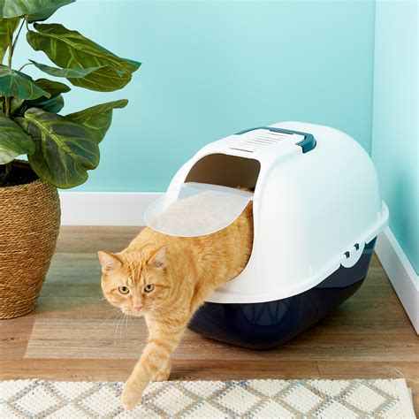 Cats use catgenie like a clean litter box. Frisco Hooded Cat Litter Box, Navy, Large 20-in - Chewy.com