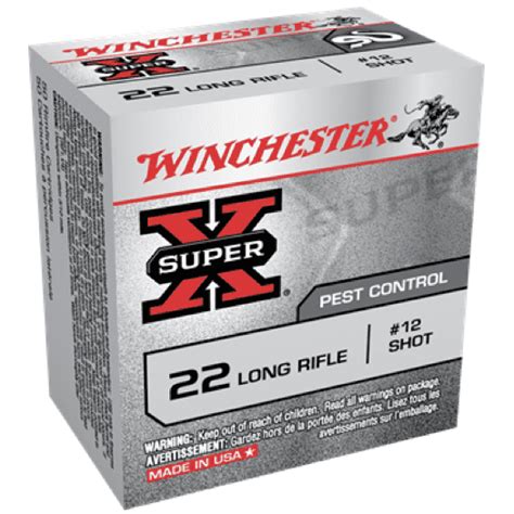 Winchester 22 Lr 25 Grain Shotshell Shot 12 High Velocity Ammo 50