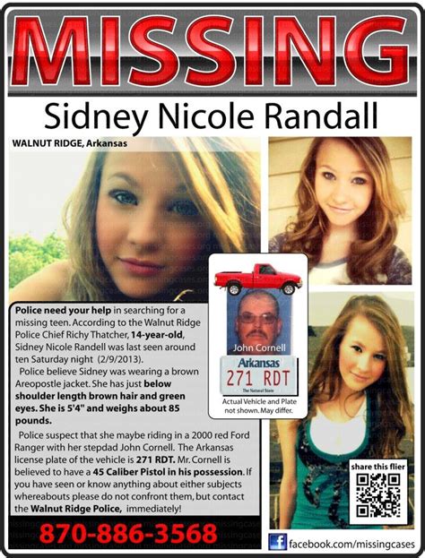 Amber Alert For 14 Yo Sidney Nicole Randall Missing From Walnut Ridge