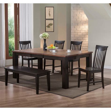Available in a range of sizes, our kitchen and dining room tables can seat as few or as many as you like—from the cozy table tucked in the corner of your kitchen to the extension table with leaf that easily seats up to ten guests. ECI Acacia 6 Piece Dining Table Set with Bench - ECI382 | Dining table, Beautiful dining rooms ...