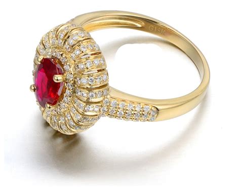 Designer 2 Carat Ruby And Diamond Luxurious Engagement Ring For Women