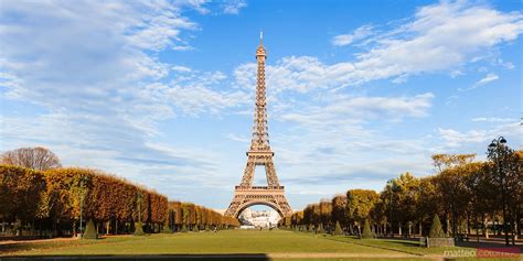 Low Angle View Of Eiffel Tower At Sunset Paris France Royalty