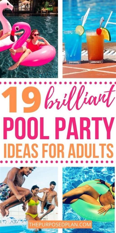 19 Fun Backyard Pool Party Ideas For Adults Your Guests Will Love The Purposed Plan Pool