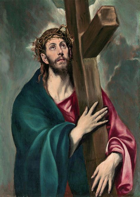 Christ Carrying The Cross Painting By El Greco