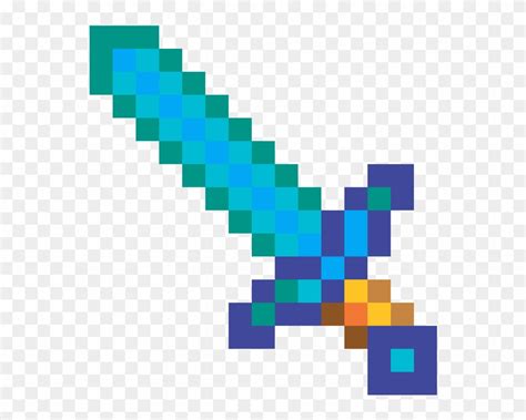 Minecraft Sword Diamond Sword Hd Png Download